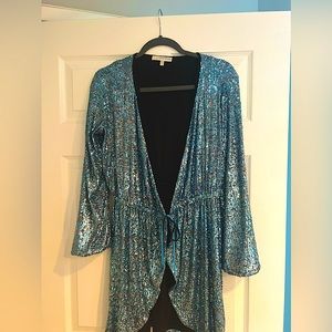 Beautiful fit Blue sequence dress/tunic